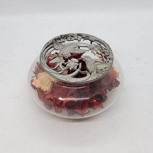 VINTAGE 1980 RAWCLIFFE PEWTER PAIR OF HUMMINGBIRDS